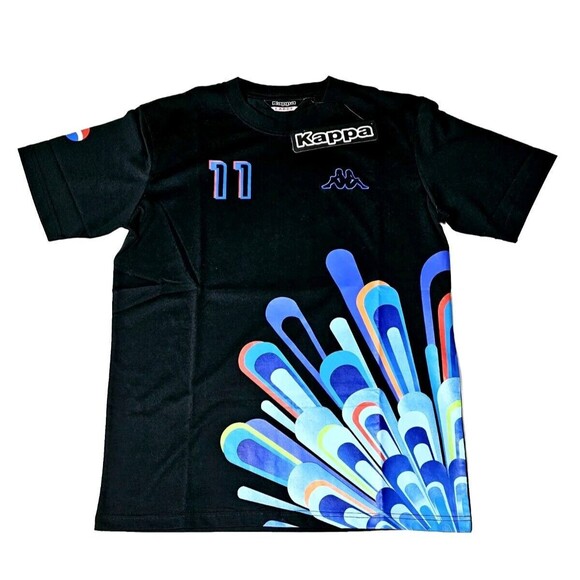 JUVENTUS #11 KAPPA PRO SOCCER TSHIRT Sz L VTG BLACK PEPSI SPONSOR BRAND NEW TAGS - Picture 10 of 10